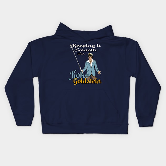 Keeping it Smooth with Koko Goldstein (Yacht Rock) Kids Hoodie by TL Bugg